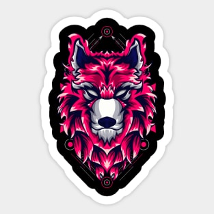 wolf classic retro vintage Sticker